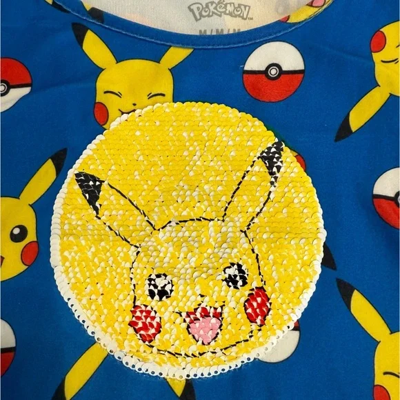 Pokemon Kids Dress in Blue with Yellow Pikachu - Picture 4 of 6